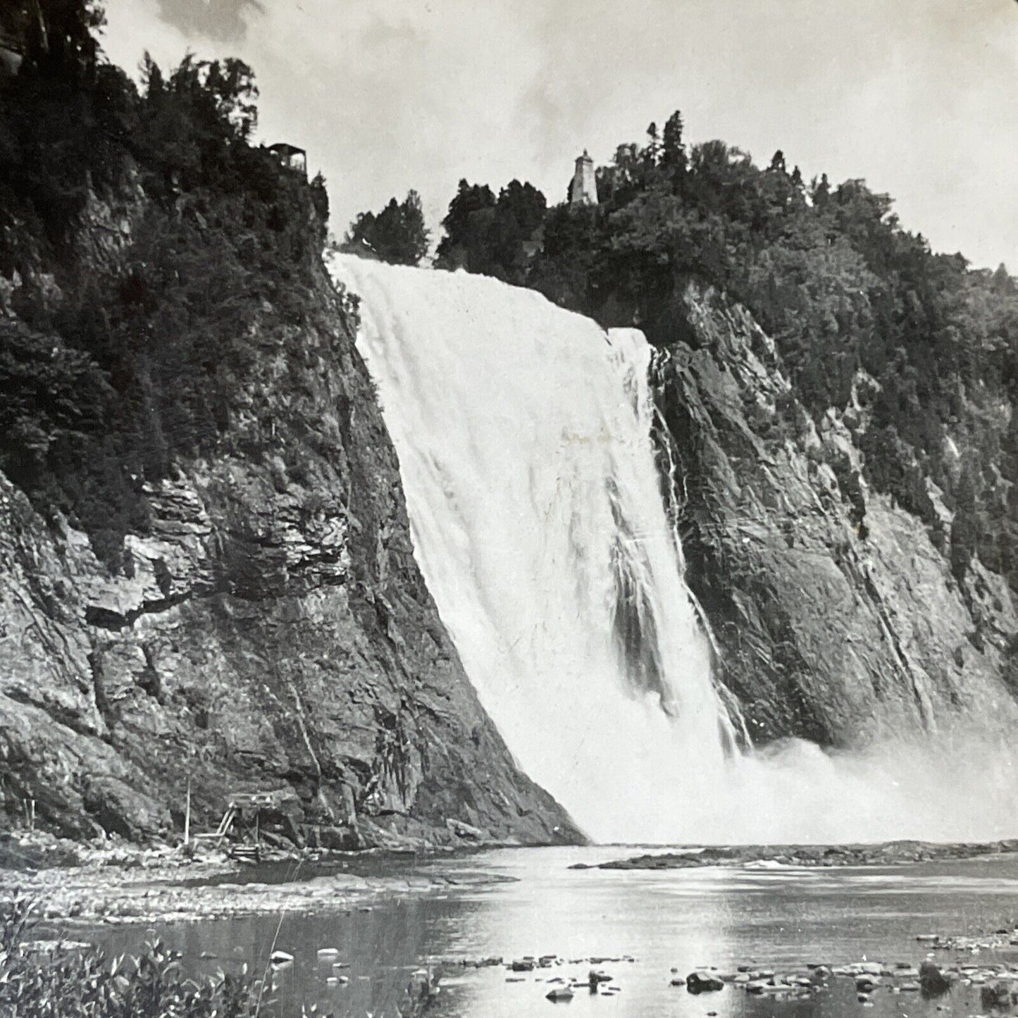 Antique 1910s Montmorency Falls Quebec City QUE Stereoview Photo Card V2622