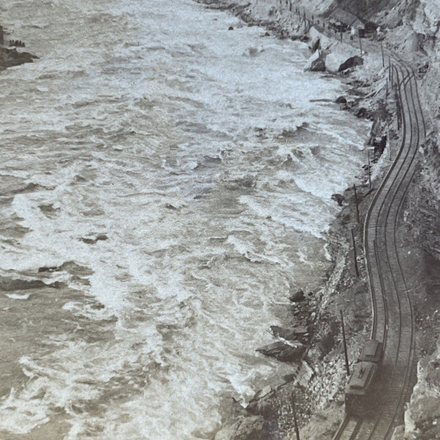 Antique 1902 Whirlpool Rapids Niagara Falls New York Stereoview Photo Card P2366