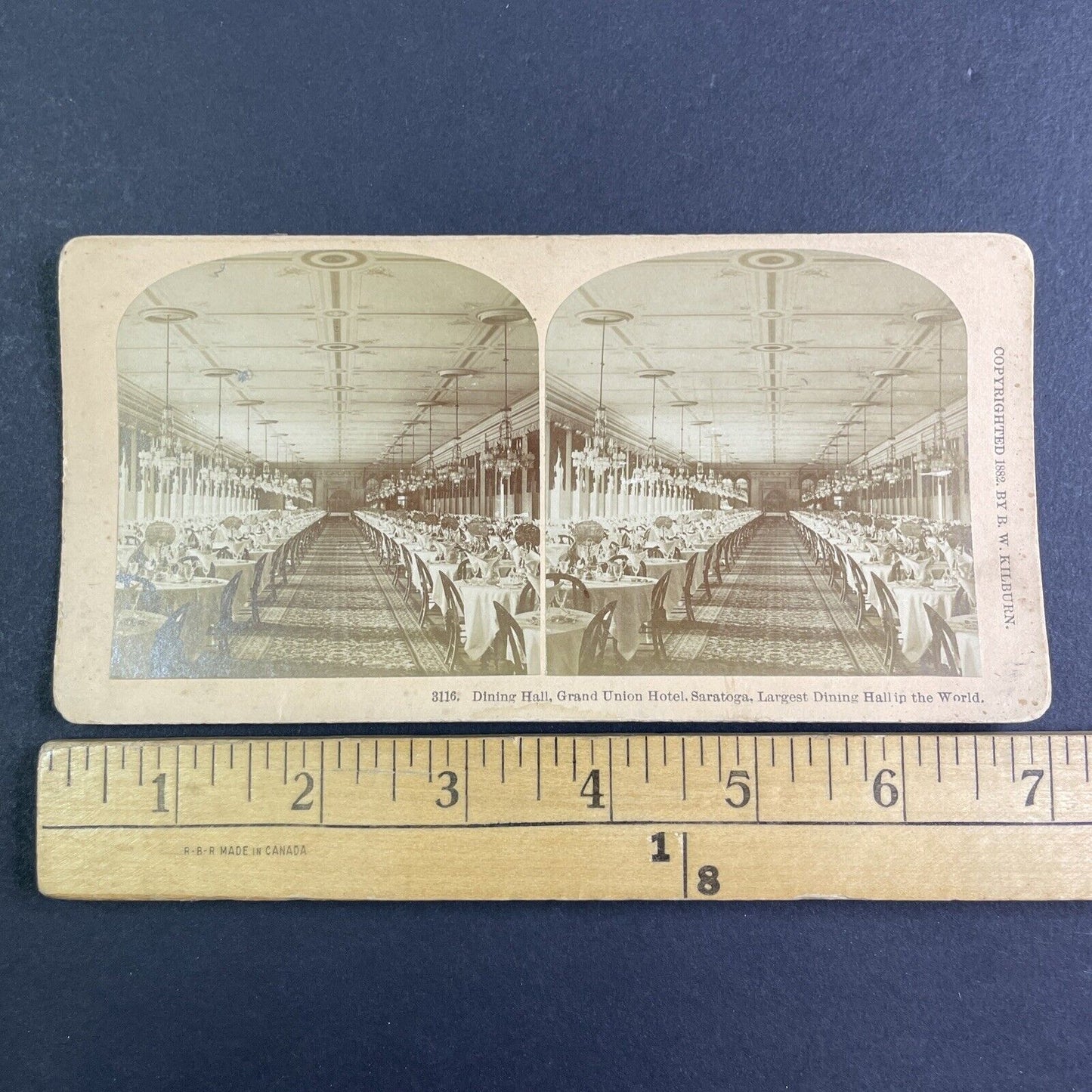 Grand Union Hotel Saratoga Springs New York Stereoview Antique c1882 X3611