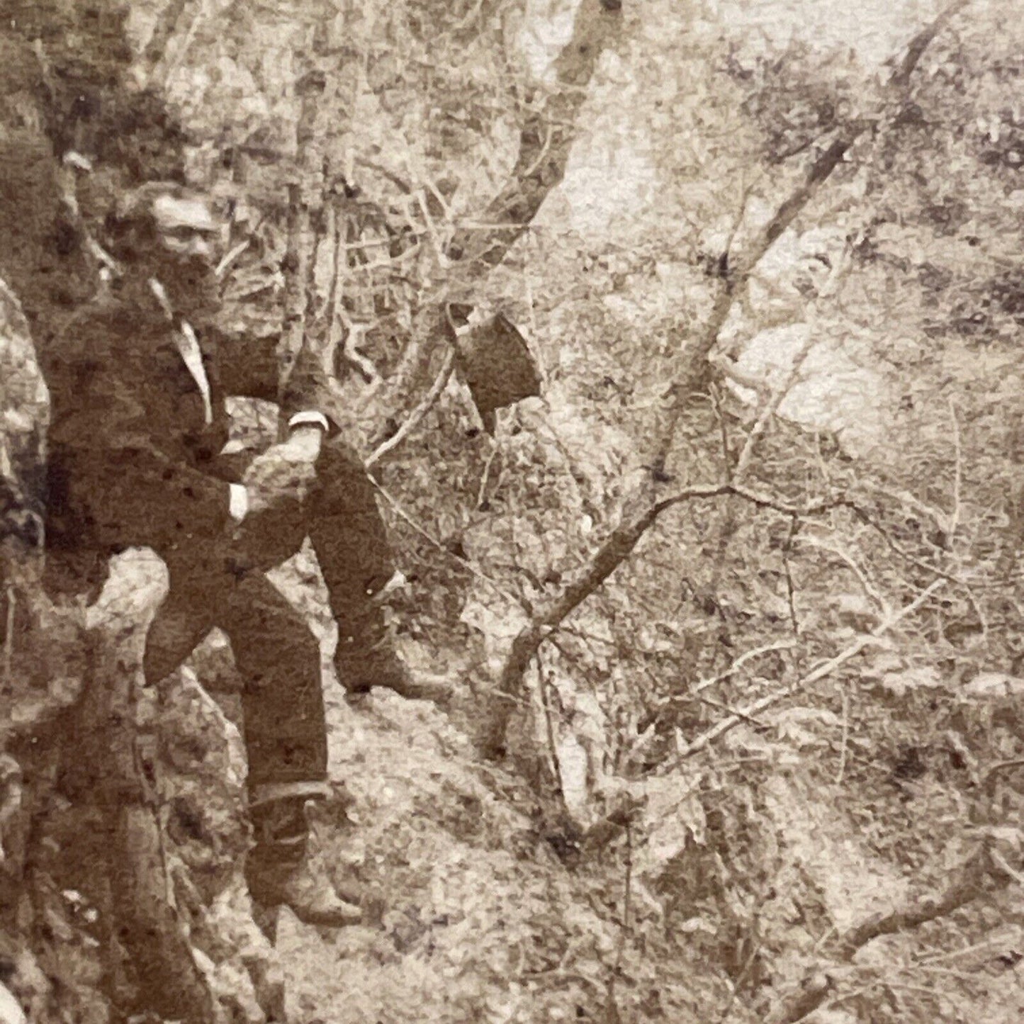 A.C. Varela Self-Portrait Sierra Madre Los Angeles Stereoview Antique 1874 X3731