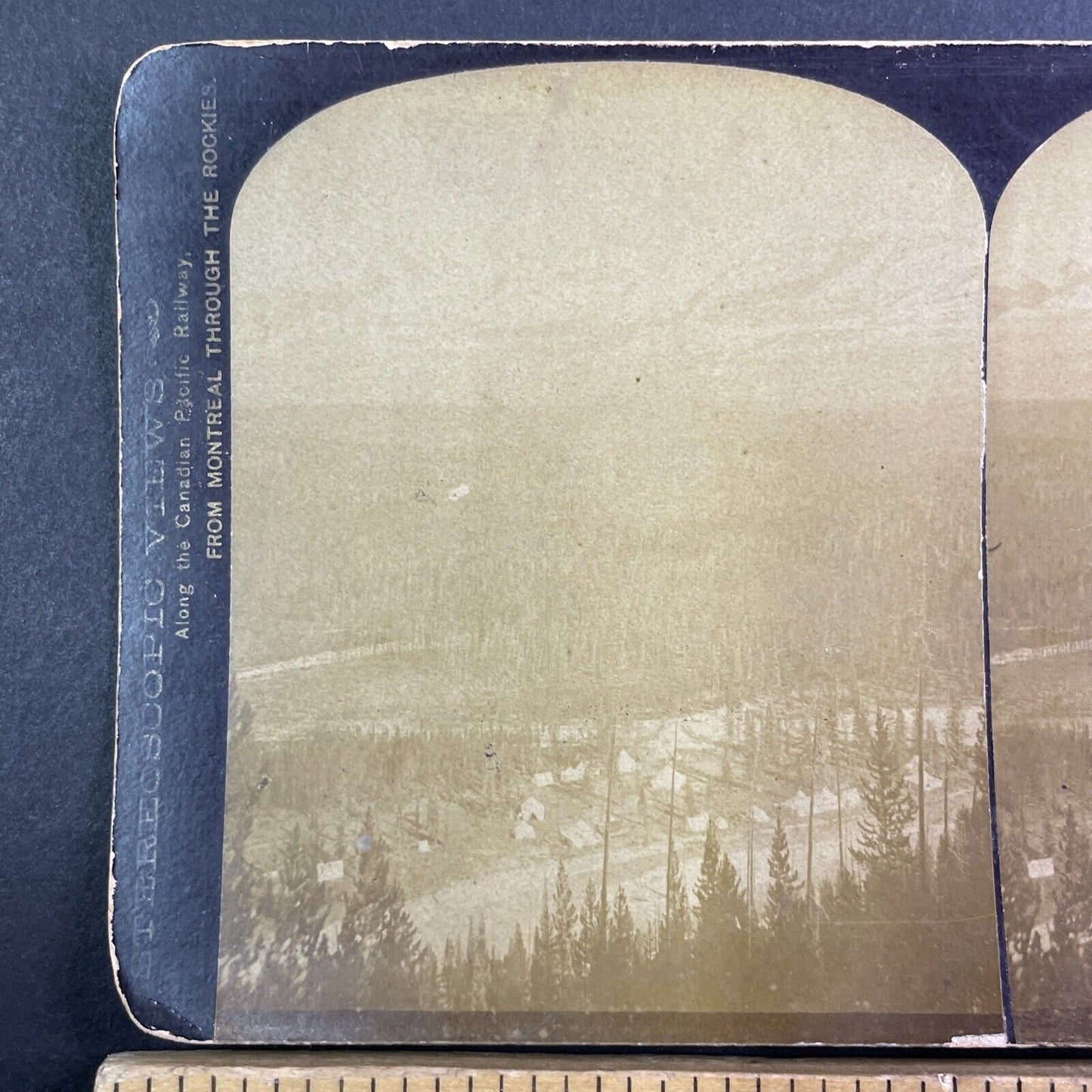 Canadian Pacific Railway Camp Alberta Stereoview Alexander Barton Thom c1883