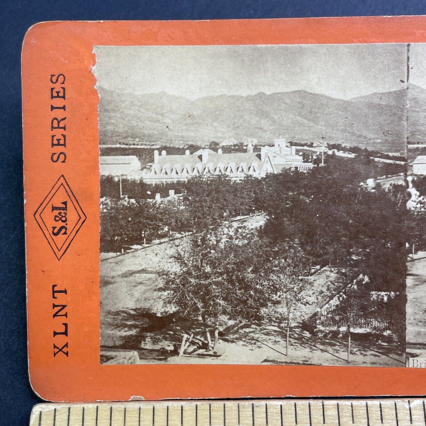 Antique 1870s Brigham Young House Mormon Residence Stereoview Photo Card V540