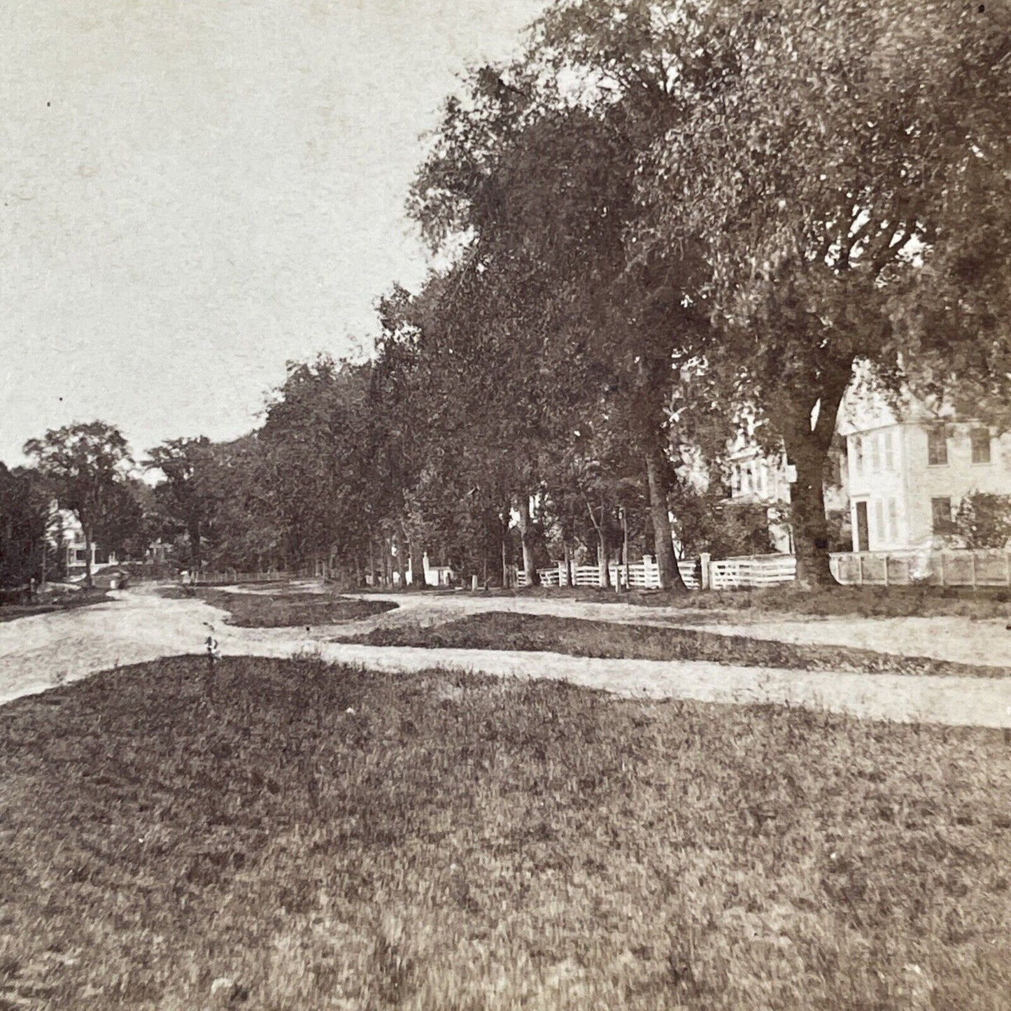 Main Street Amherst New Hampshire Stereoview Photo BF Foster Antique c1872 X859