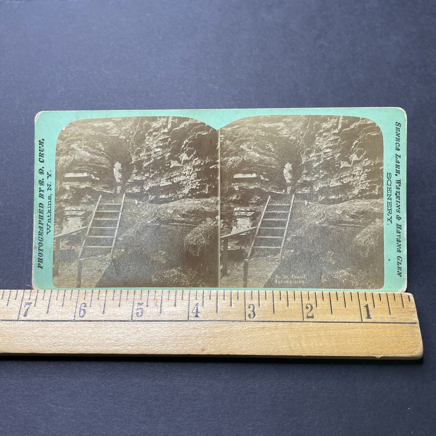 Antique 1860s Havana Glen Watkins Glen New York Stereoview Photo Card P2284