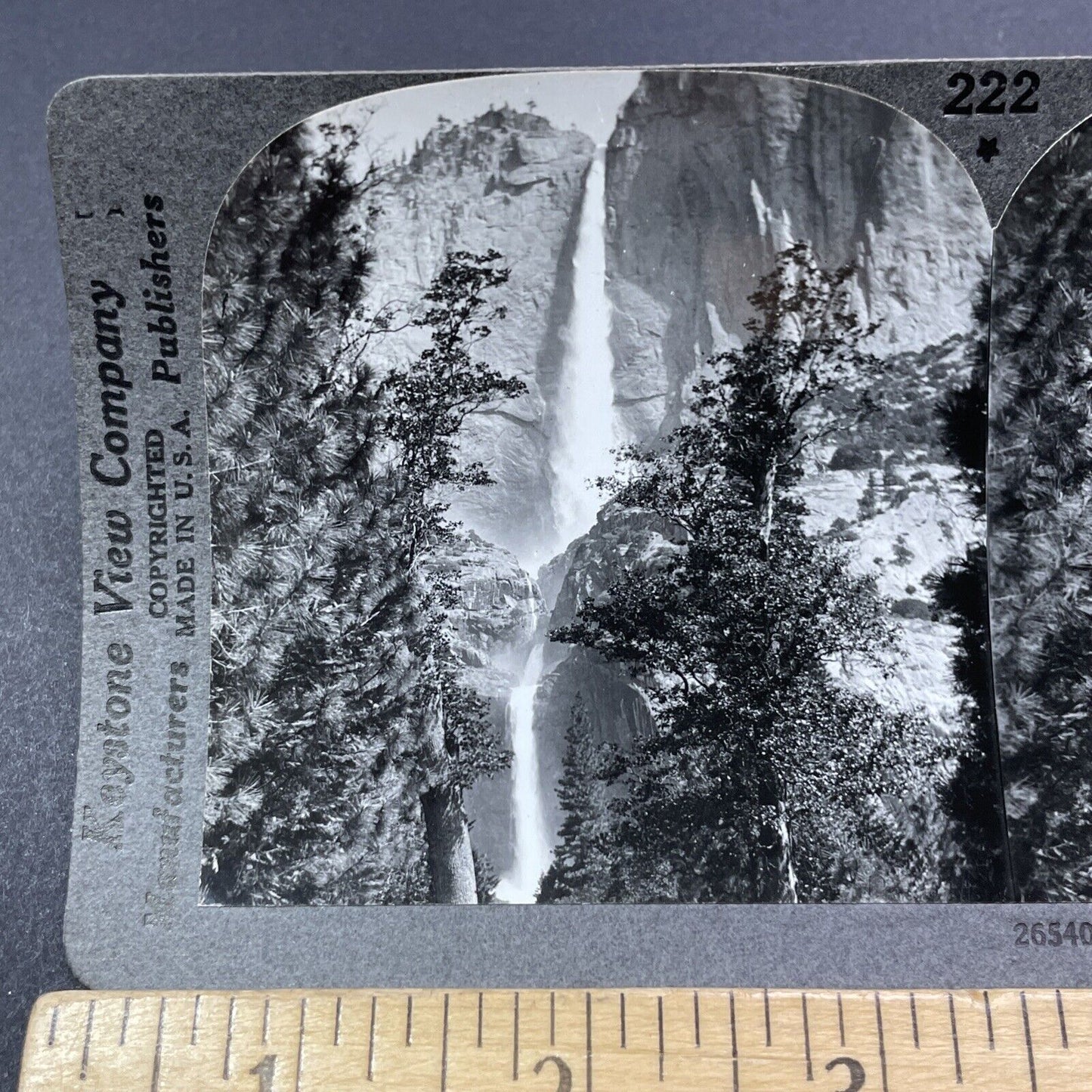 Antique 1910s Yosemite Falls California Stereoview Photo Card V2031