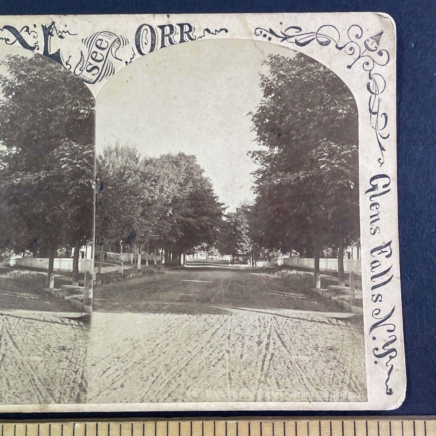 Main Street Lake Luzerne New York Stereoview A. Orr Antique c1870s Y2404