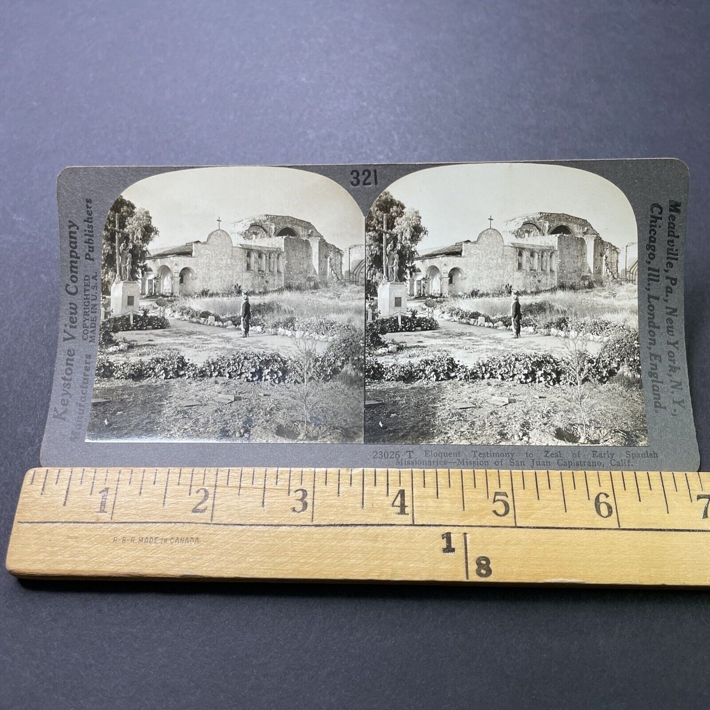 Antique 1910s San Juan Capistrano California Stereoview Photo Card P3182