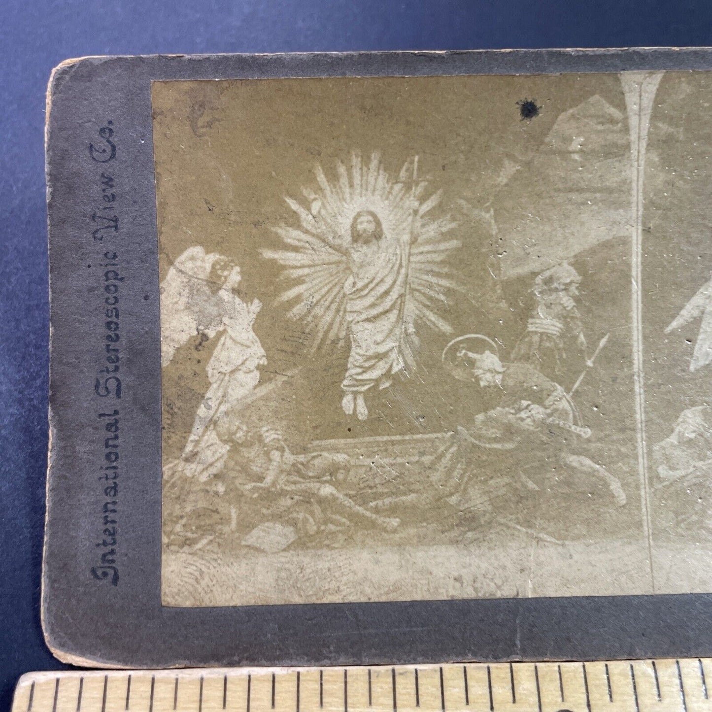 Antique 1870s Jesus Appears Before Roman Soldiers Stereoview Photo Card P3417