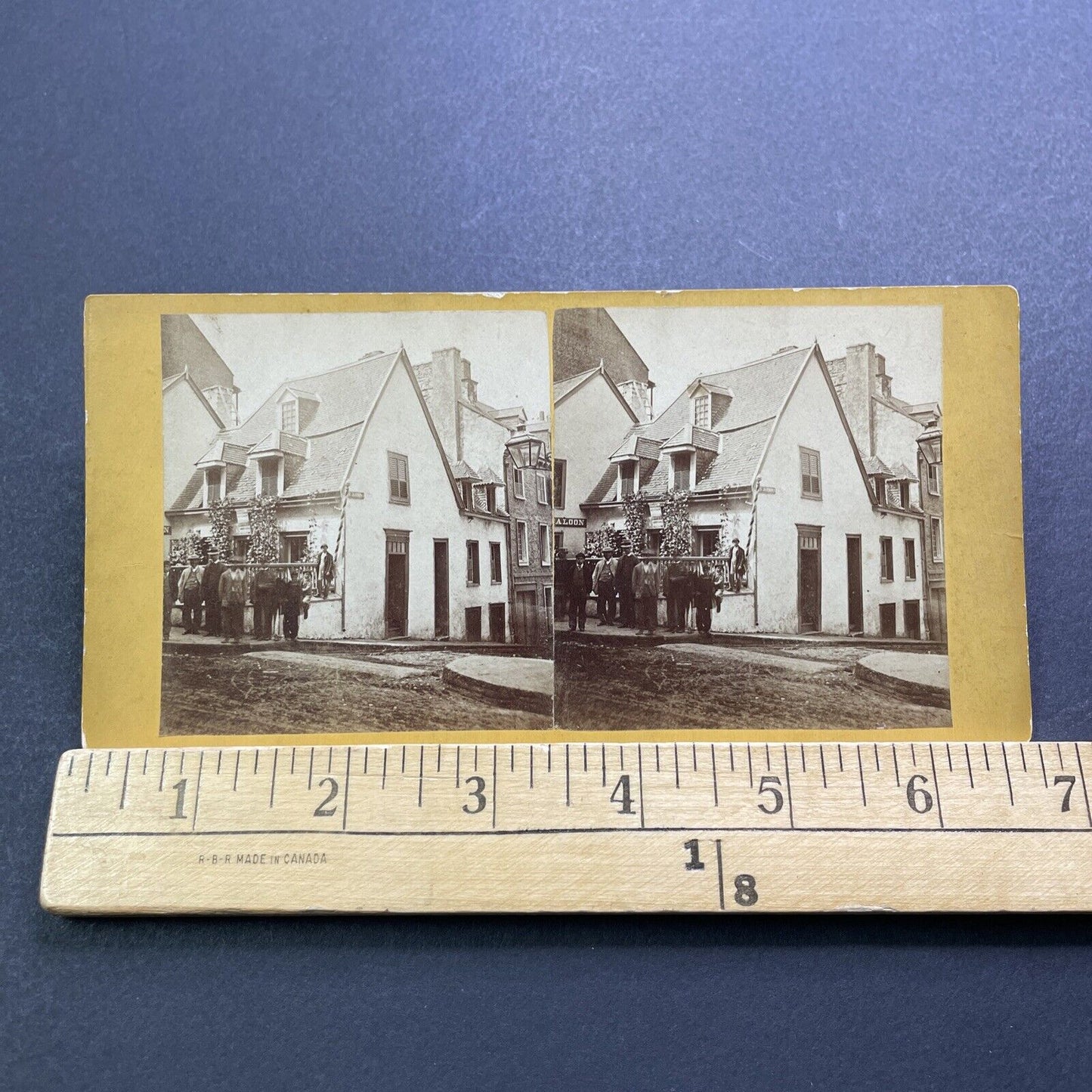 Antique 1860 General Montcalm's House Quebec City Stereoview Photo Card V3427