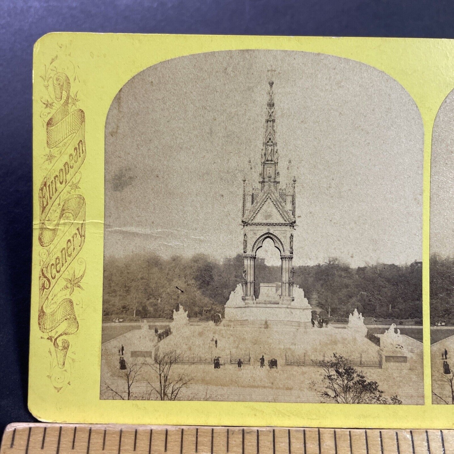 Antique 1870s The Albert Memorial London England Stereoview Photo Card P4036