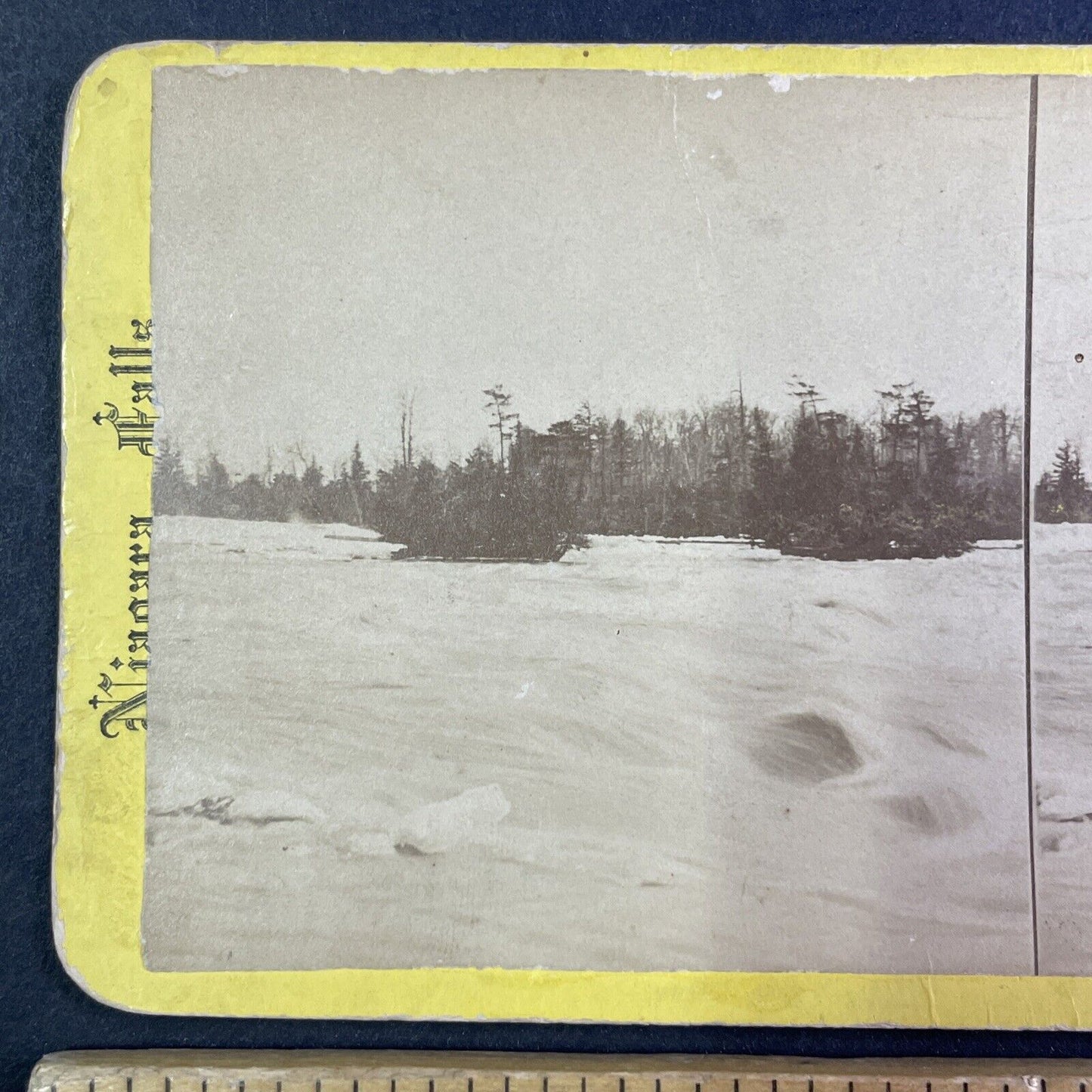 Niagara Falls Sister Islands Rapids Stereoview Leander Baker c1870s Y2520