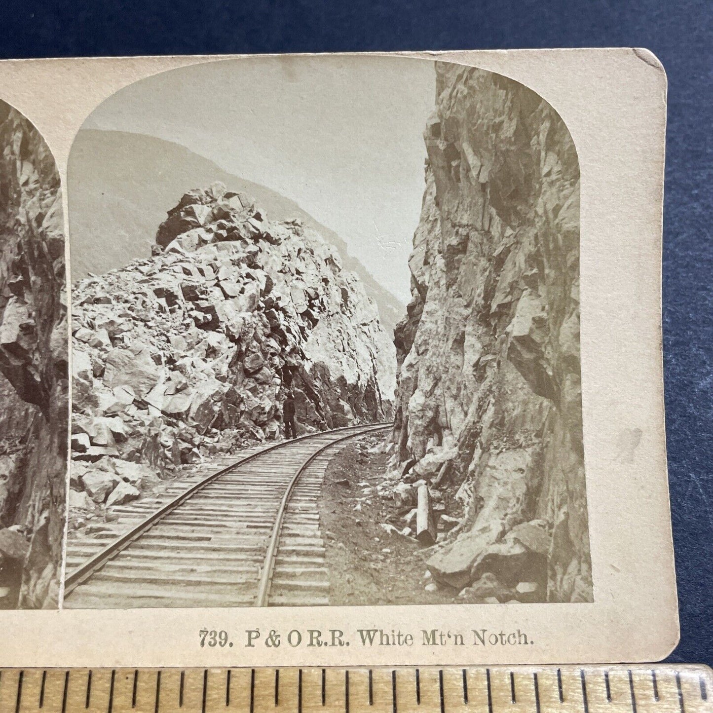 Antique 1880s White Mountain Railroad New Hampshire Stereoview Photo Card P5046