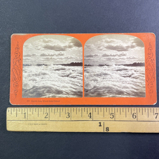Niagara River Upper Rapids Stereoview George Curtis Antique c1870s Y1738