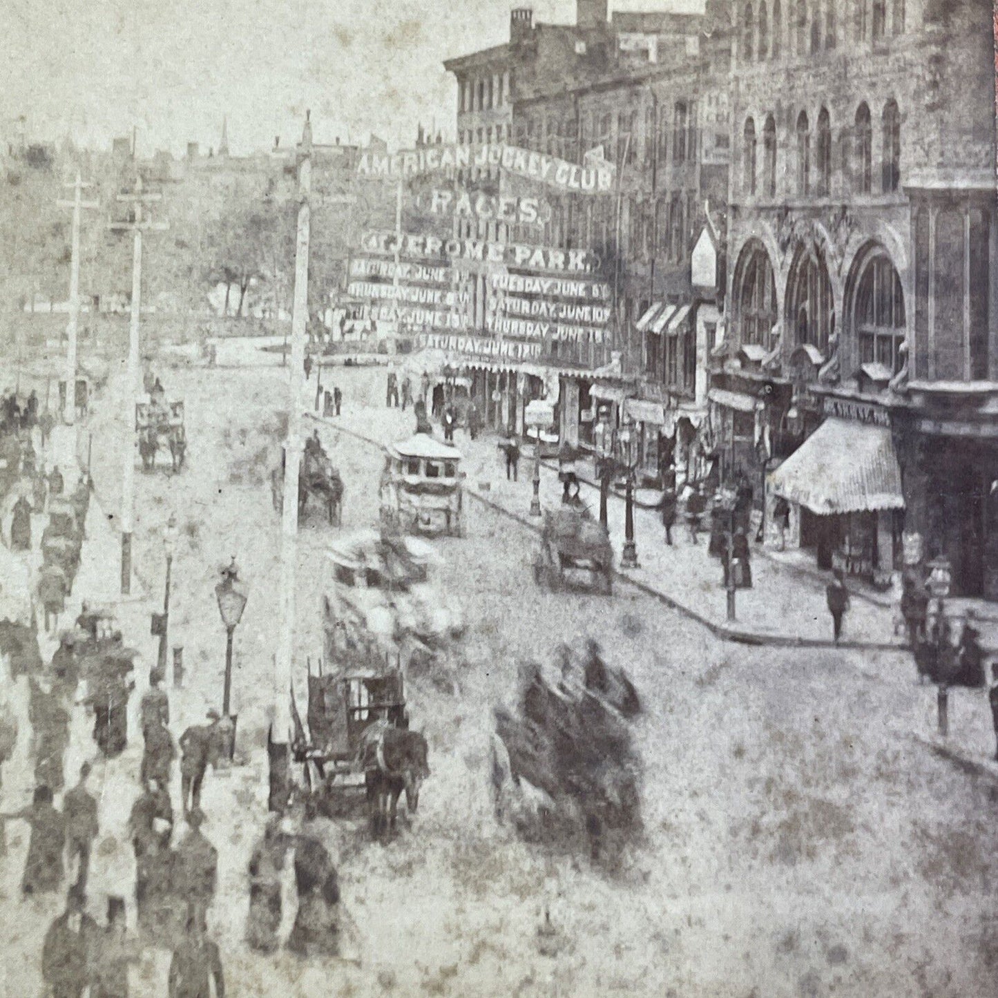 Broadway and 14th Street Manhattan Stereoview New York City c1860s Y2405