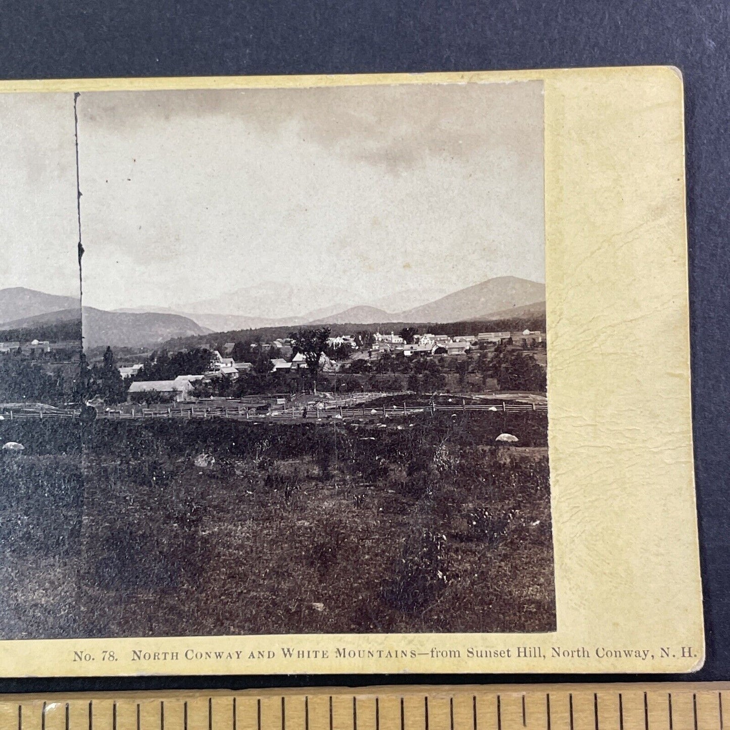 North Conway New Hampshire Stereoview J.P. Soule Antique c1870s Y867