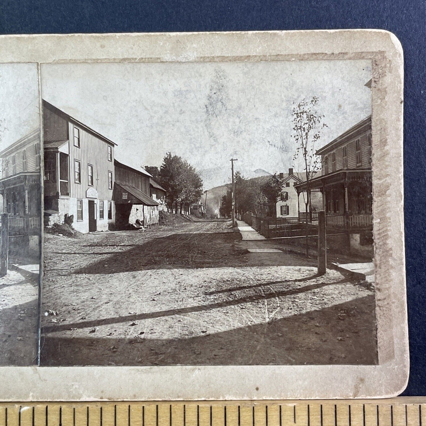 Big Oak Flat California Town View & Main Street Stereoview Antique c1880 X3807