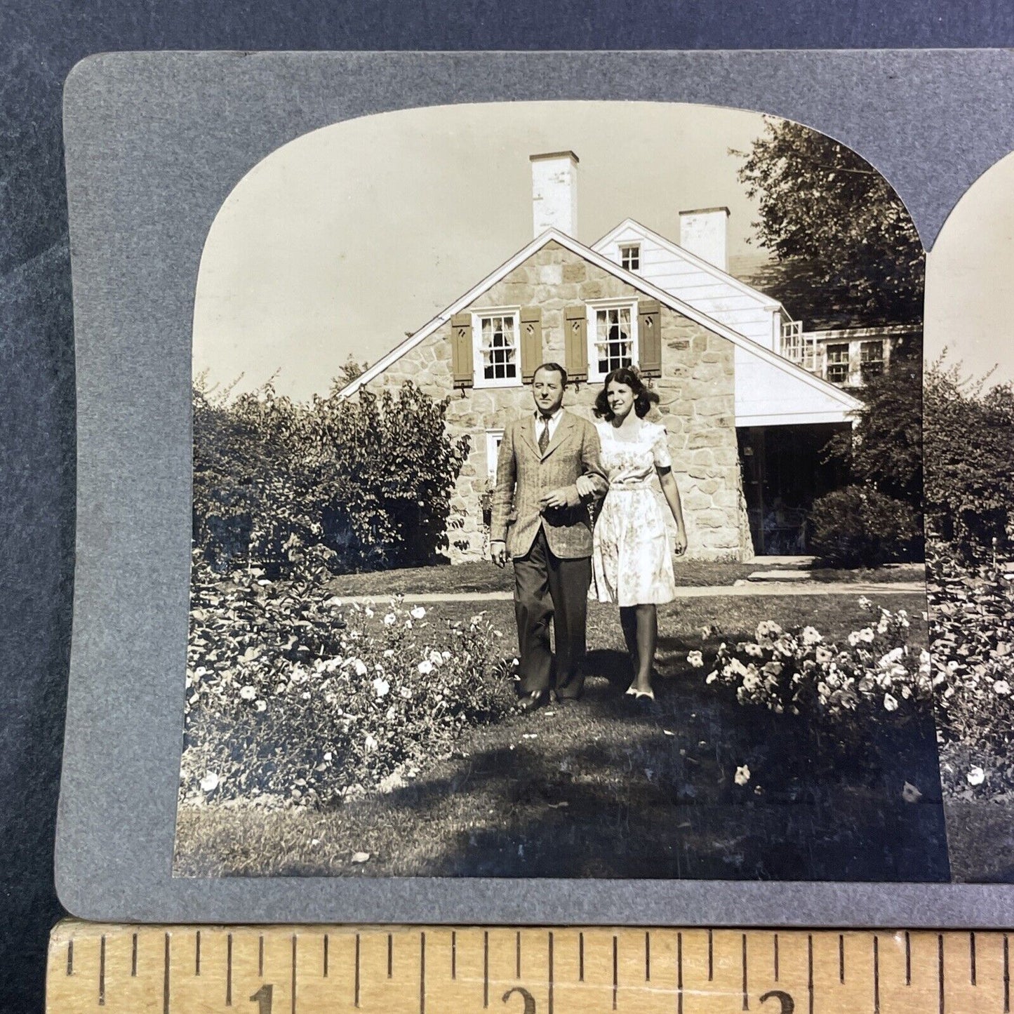 Lyons Estate Mansion Stereoview Raleigh NC OOAK Antique c1933 X1557