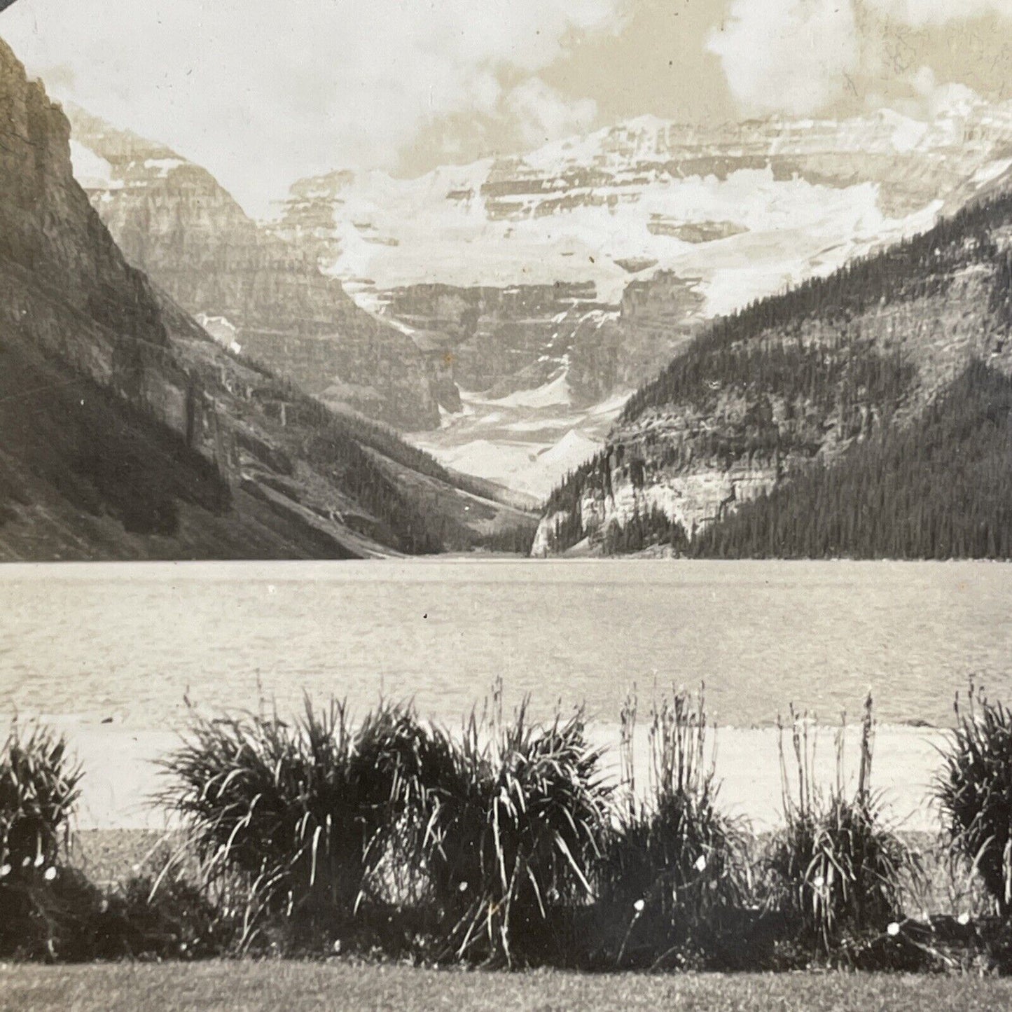 Antique 1905 Lake Louise & Glacier Alberta Stereoview Photo Card P889