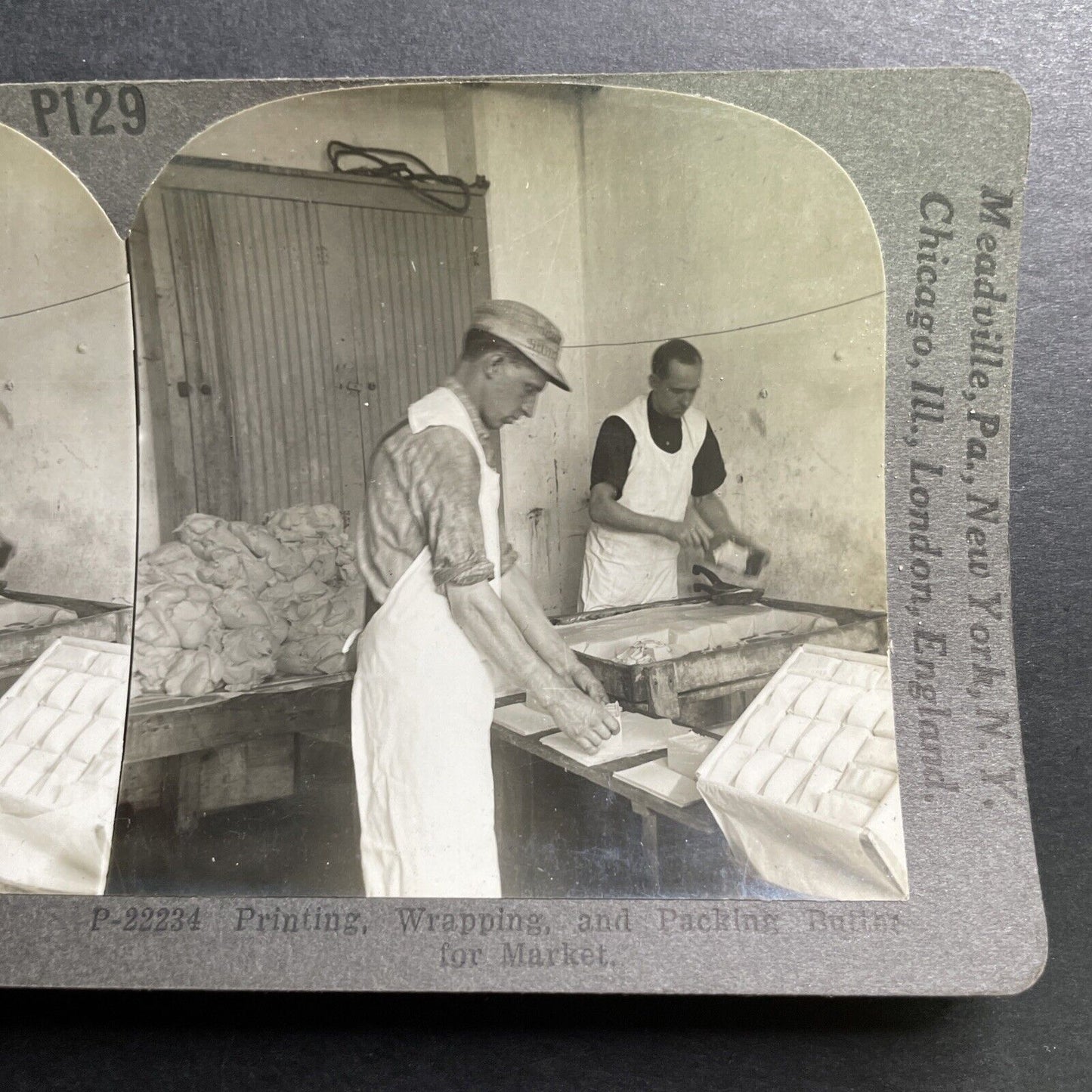 Antique 1918 Butter Factory Cohocton Creamery NY Stereoview Photo Card P1446