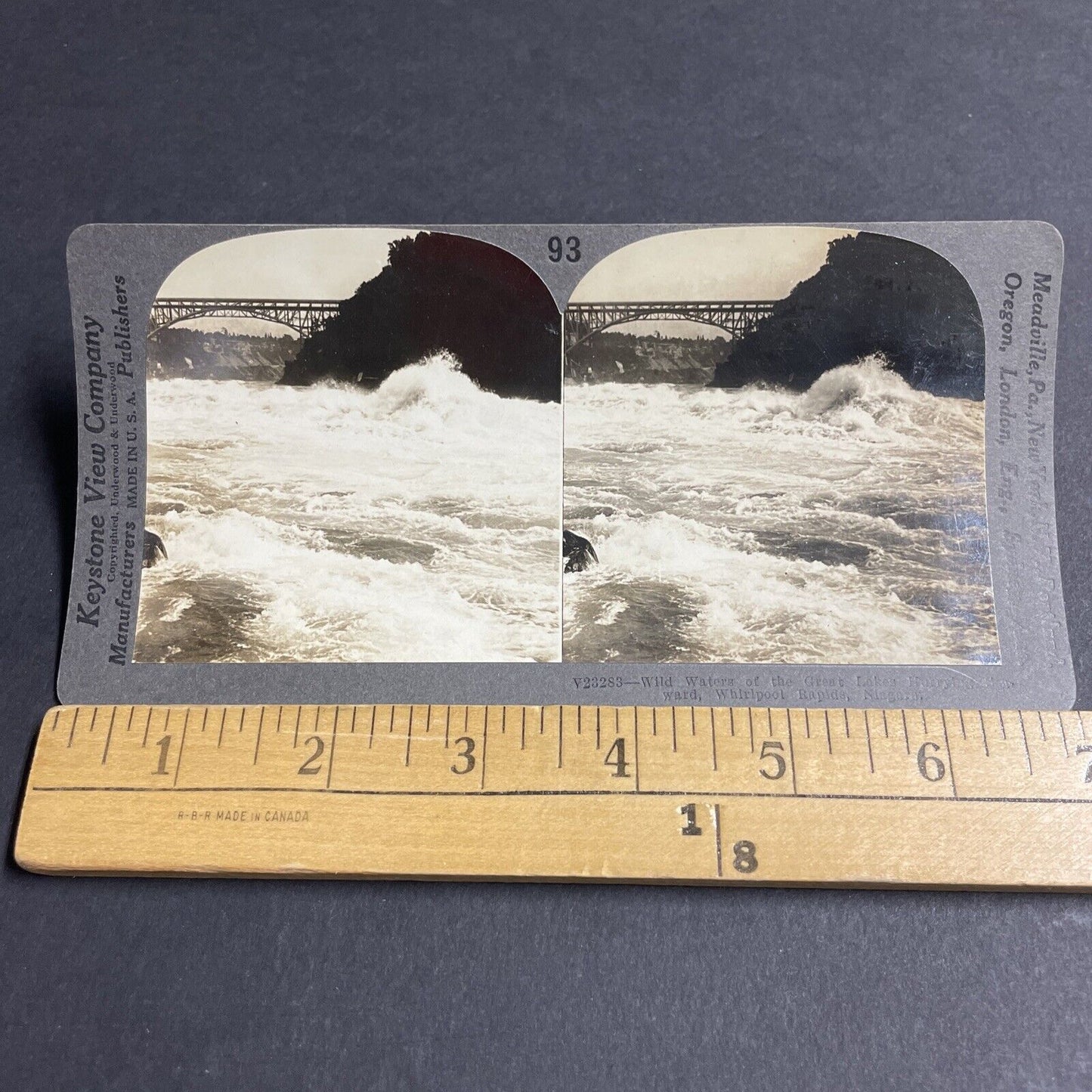 Antique 1910s Whirlpool Rapids Niagara Falls NY Stereoview Photo Card P4855