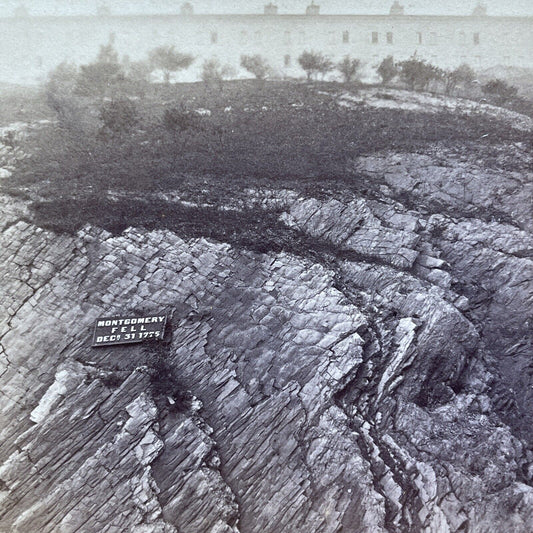 Antique 1870s Where General Montgomery Was Killed PQ Stereoview Photo Card V3424