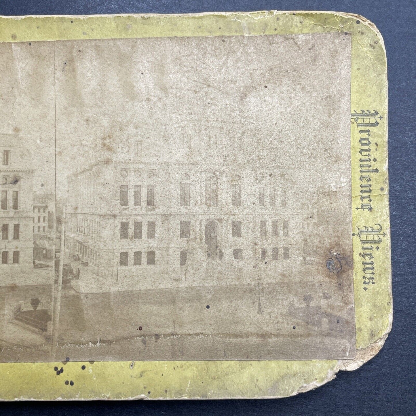 Antique 1878 Providence City Hall Rhode Island Stereoview Photo Card P1189