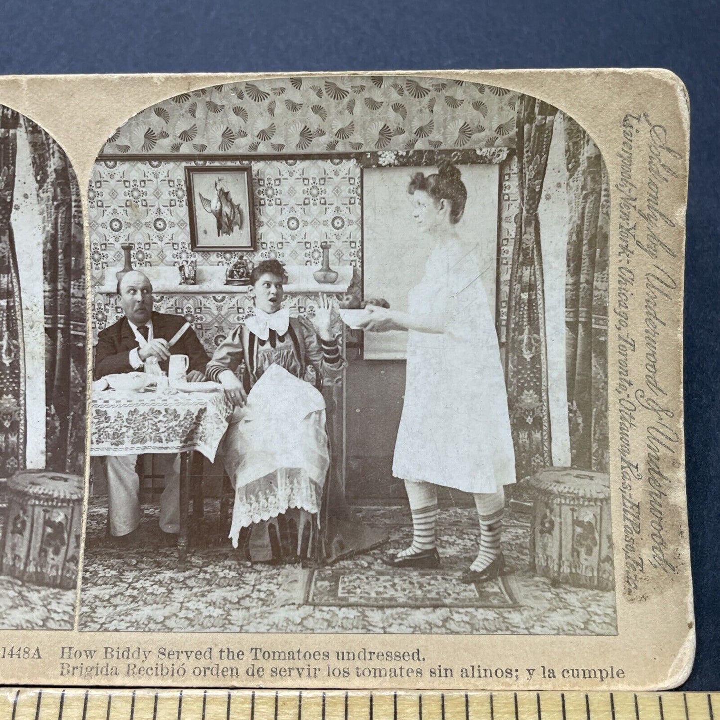 Antique 1891 Scene From The 1890s Musical 'Pickwick' Stereoview Photo Card P2541