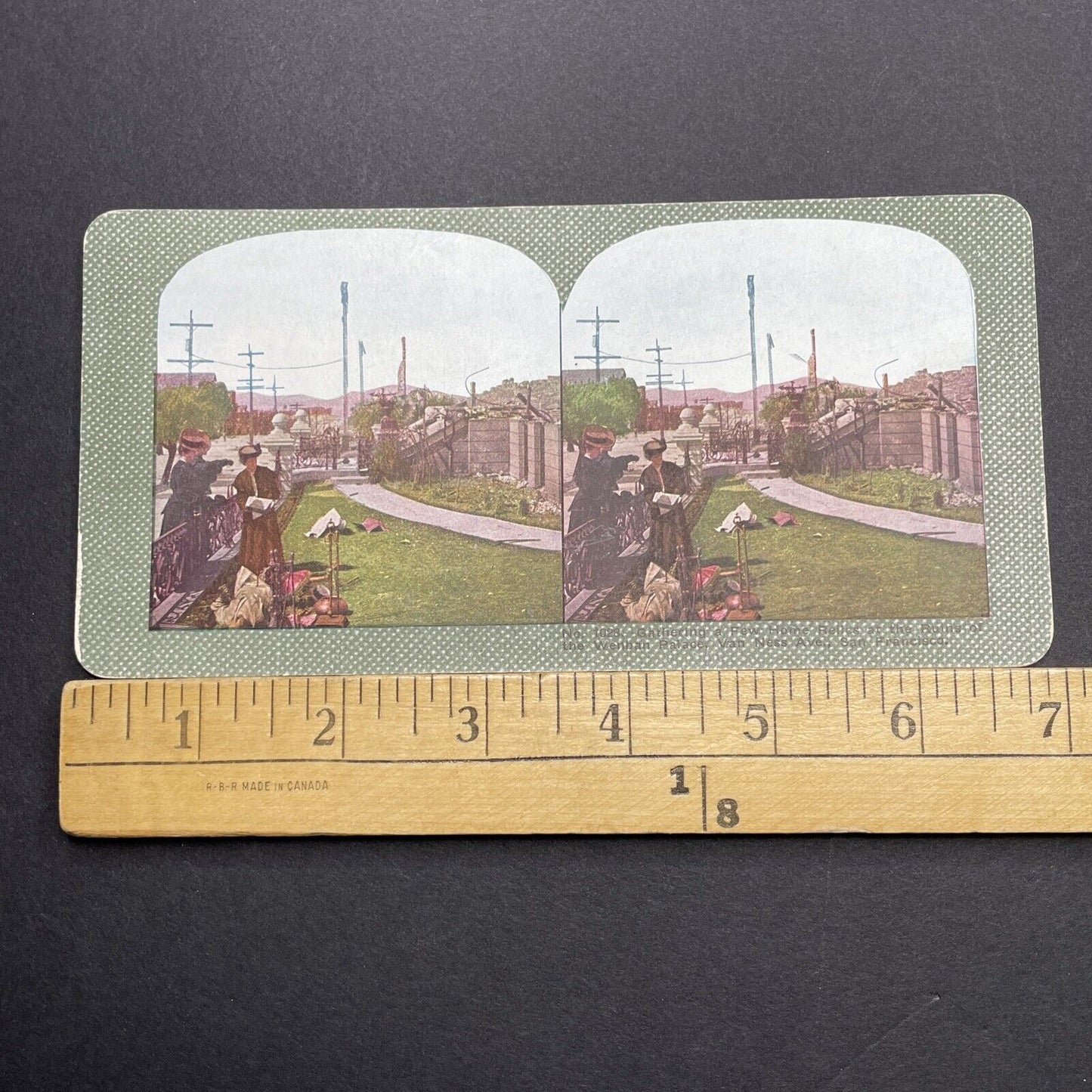 Antique 1910s San Francisco Earthquake Wenban Pl Stereoview Photo Card 2300-29