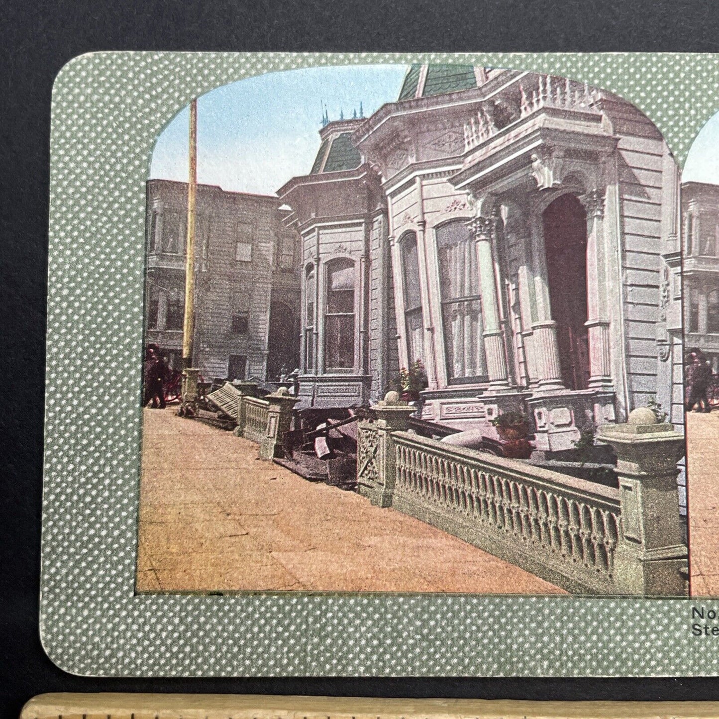 Antique 1910s San Francisco Earthquake Steiner St Stereoview Photo Card 2300-12