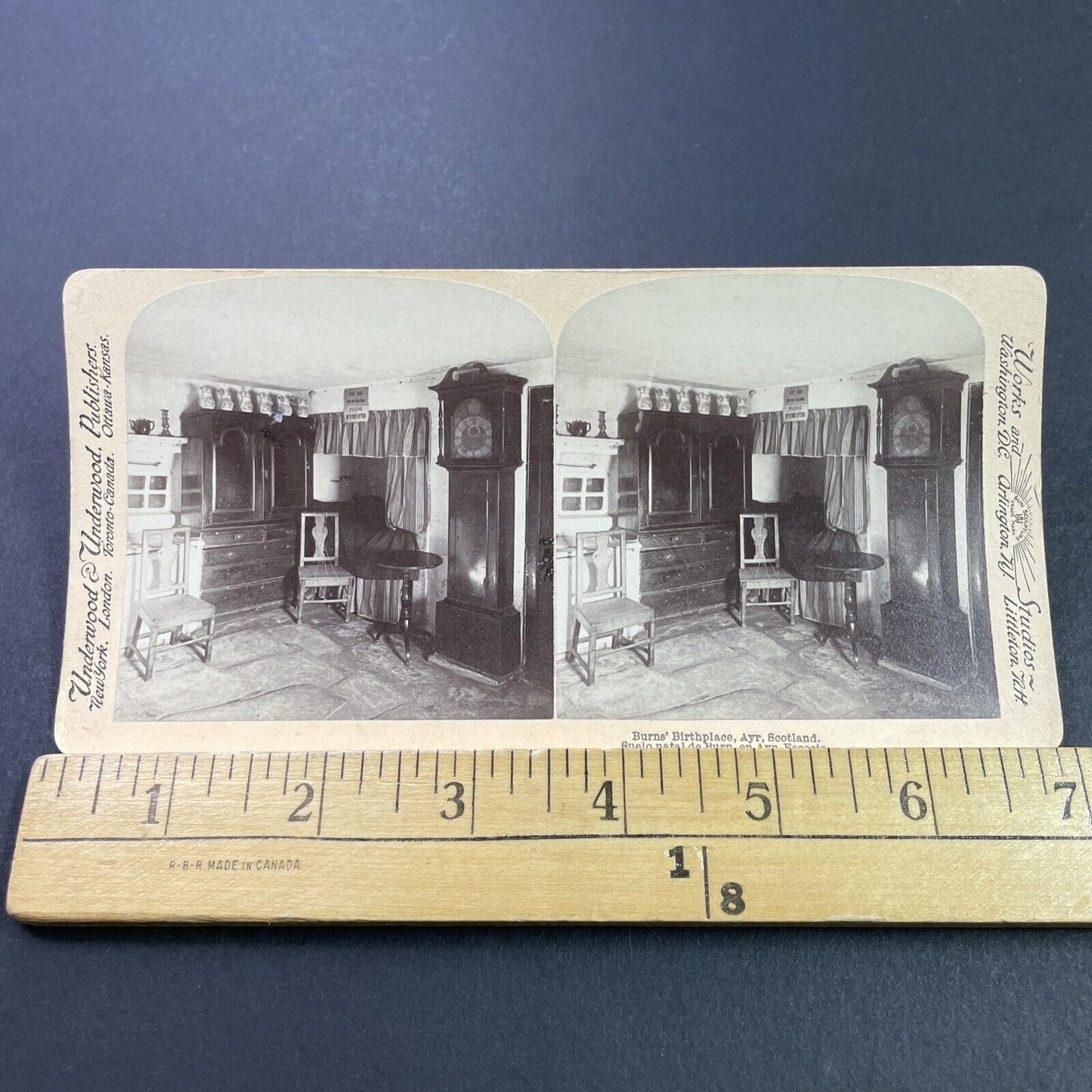 Antique 1890s Poet Robert Burns House Ayr Scotland Stereoview Photo Card P3800