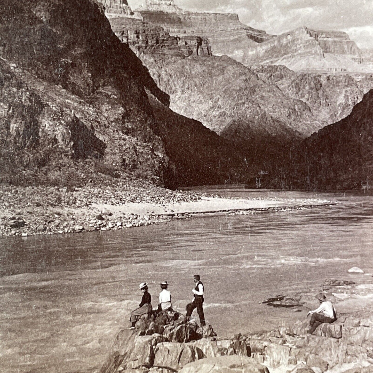 Pipe Creek Grand Canyon Arizona Stereoview Colorado River Antique c1903 Y519