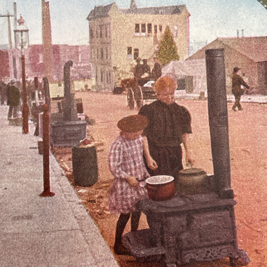 Antique 1910s San Francisco Earthquake Homeless Stereoview Photo Card 2300-16