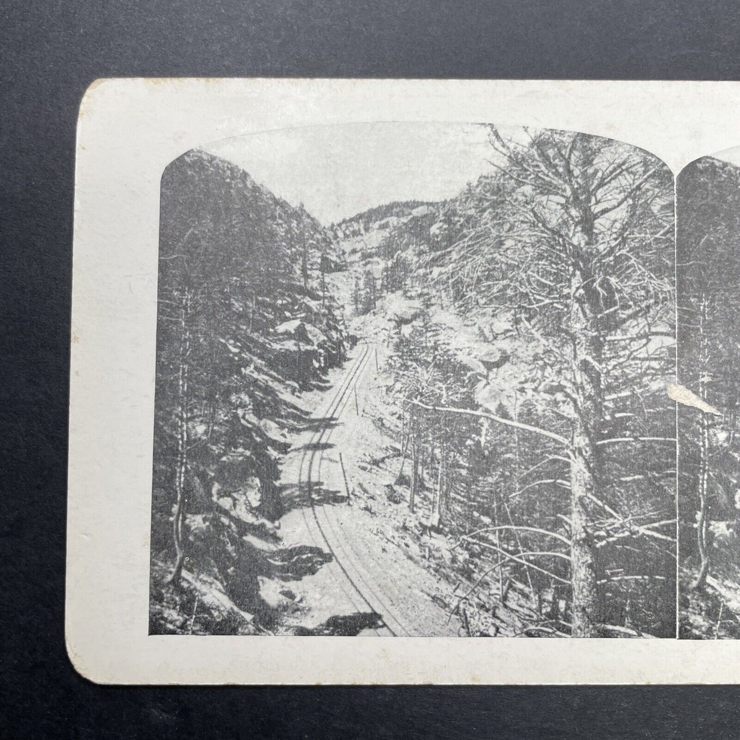 Antique 1910 Pikes Peak Railway Colorado Stereoview Photo Card P580-111