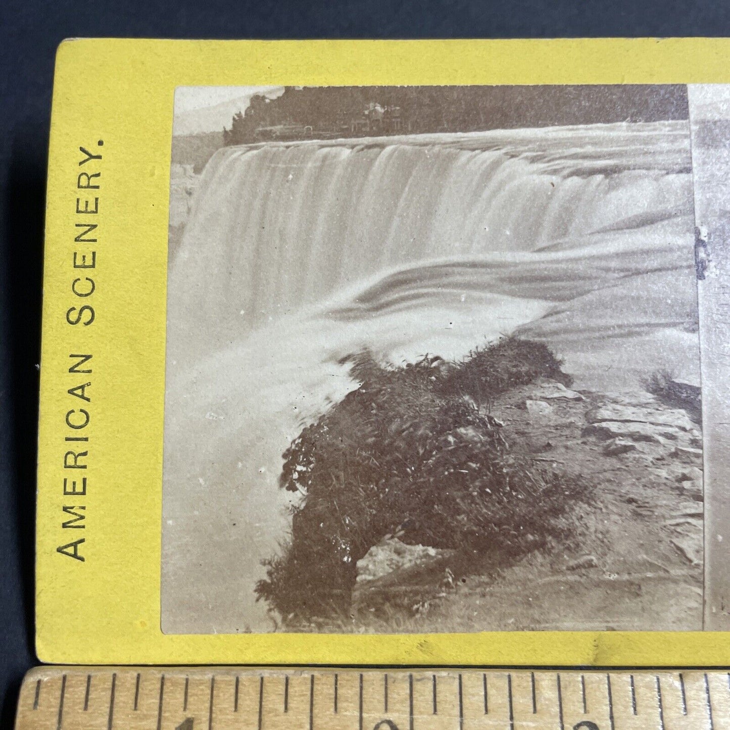 Antique 1870s Niagara Falls And Luna Island Stereoview Photo Card P4791