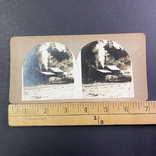 Copper Mountain Colorado Mine Pump Station Stereoview Antique c1870s X2732