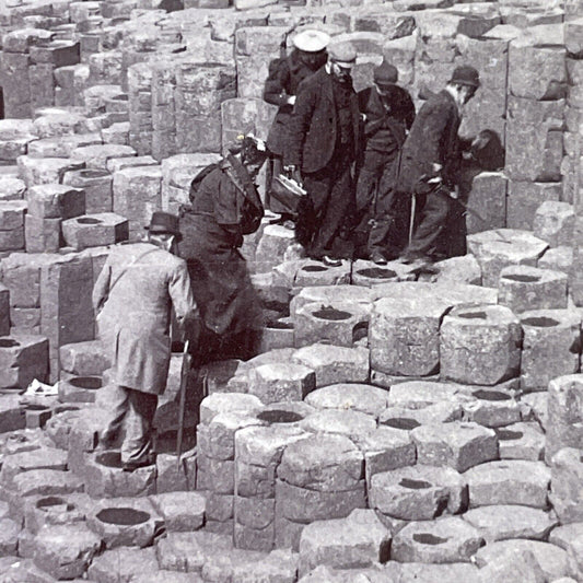 Antique 1896 The Giants Causeway Northern Ireland Stereoview Photo Card P3916