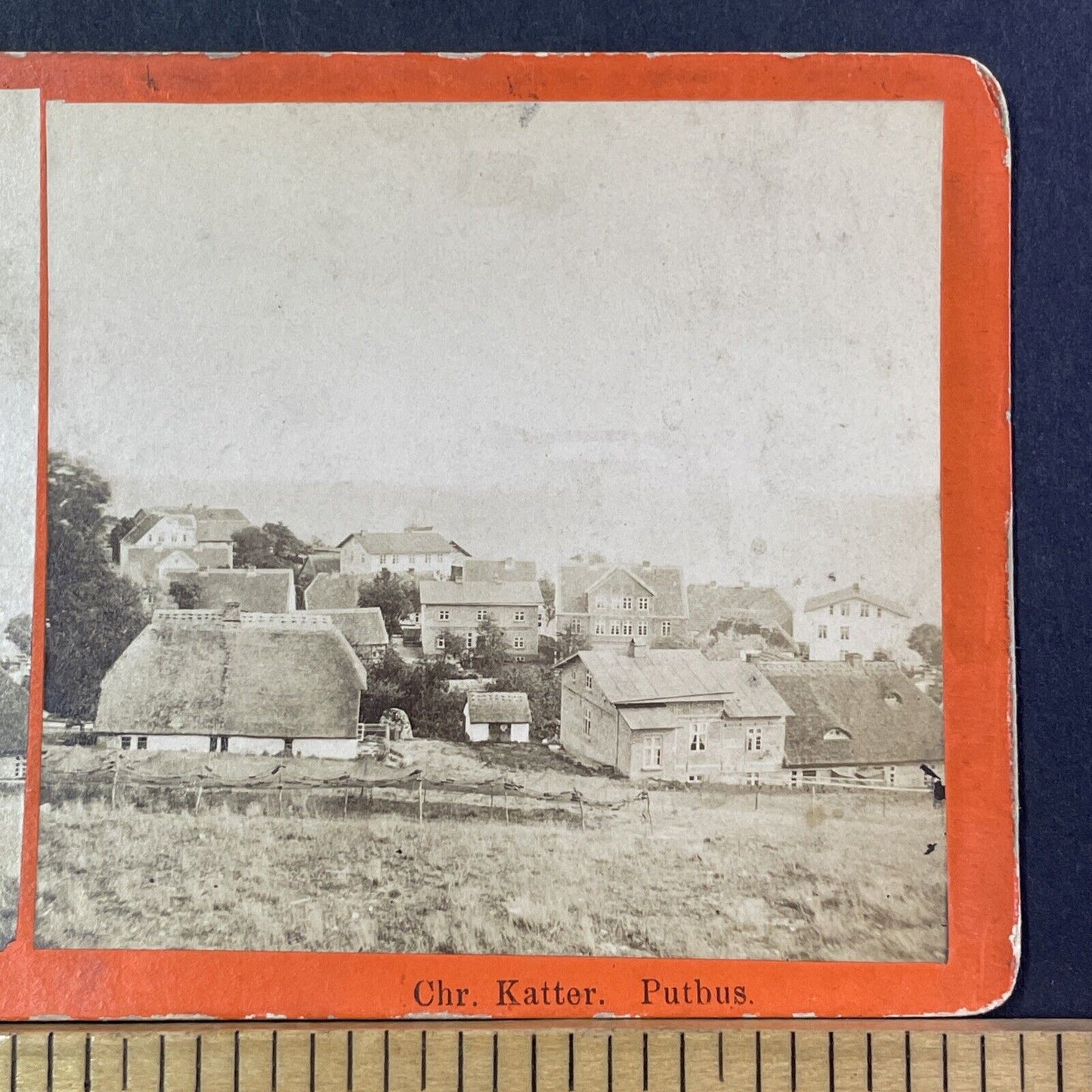 Village Of Putbus Germany Stereoview Very Early Photo Antique c1869 X2554