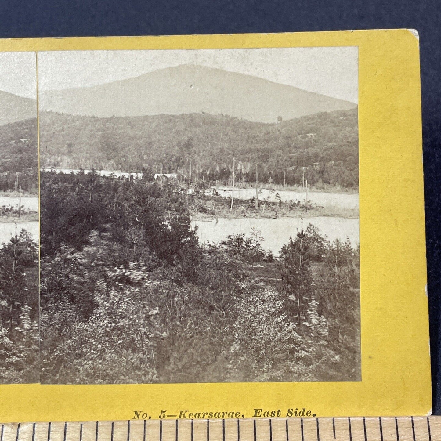 Antique 1860s Mount Kearsarge Wilmot NH Stereoview Photo Card V2132