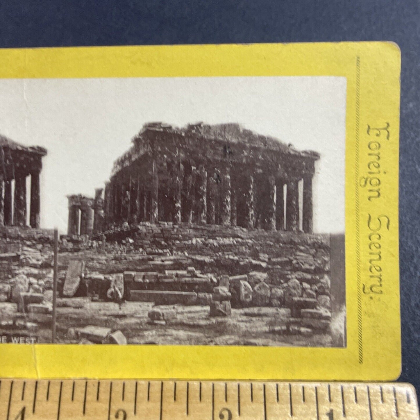 Antique 1870s Pantheon Athens Greece Unexcavated Stereoview Photo Card P1980-05