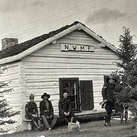 Antique 1910s RCMP Police Headquarters Alberta Canada Stereoview Photo Card 2647