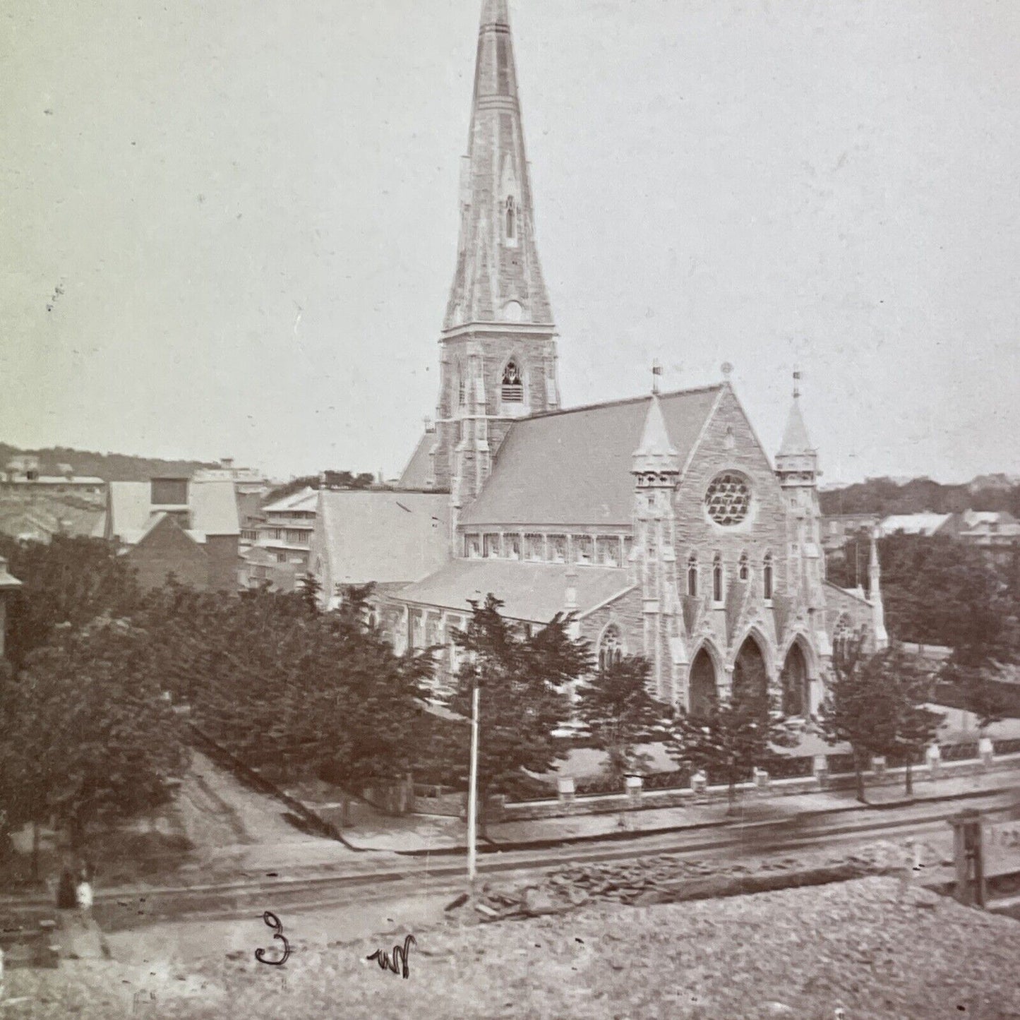 Christ Church Cathedral Montreal Quebec Stereoview J.G. Parks c1870s Y1729