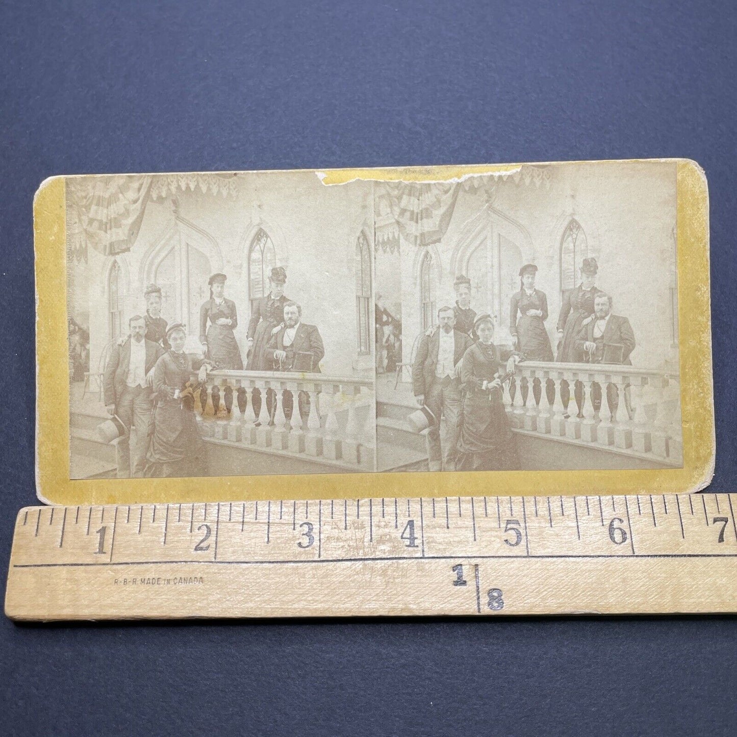 Antique 1874 Ulysses S. Grant Martha's Vineyard Stereoview Photo Card V1731 RARE