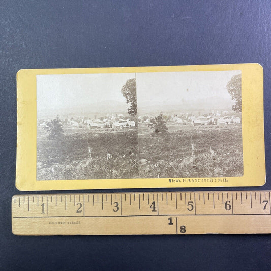 Lancaster New Hampshire Village Stereoview Franklin White Antique c1870s Y917