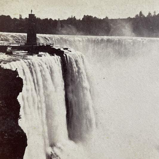 Antique 1860s Terrapin Tower Niagara Falls New York Stereoview Photo Card P5555