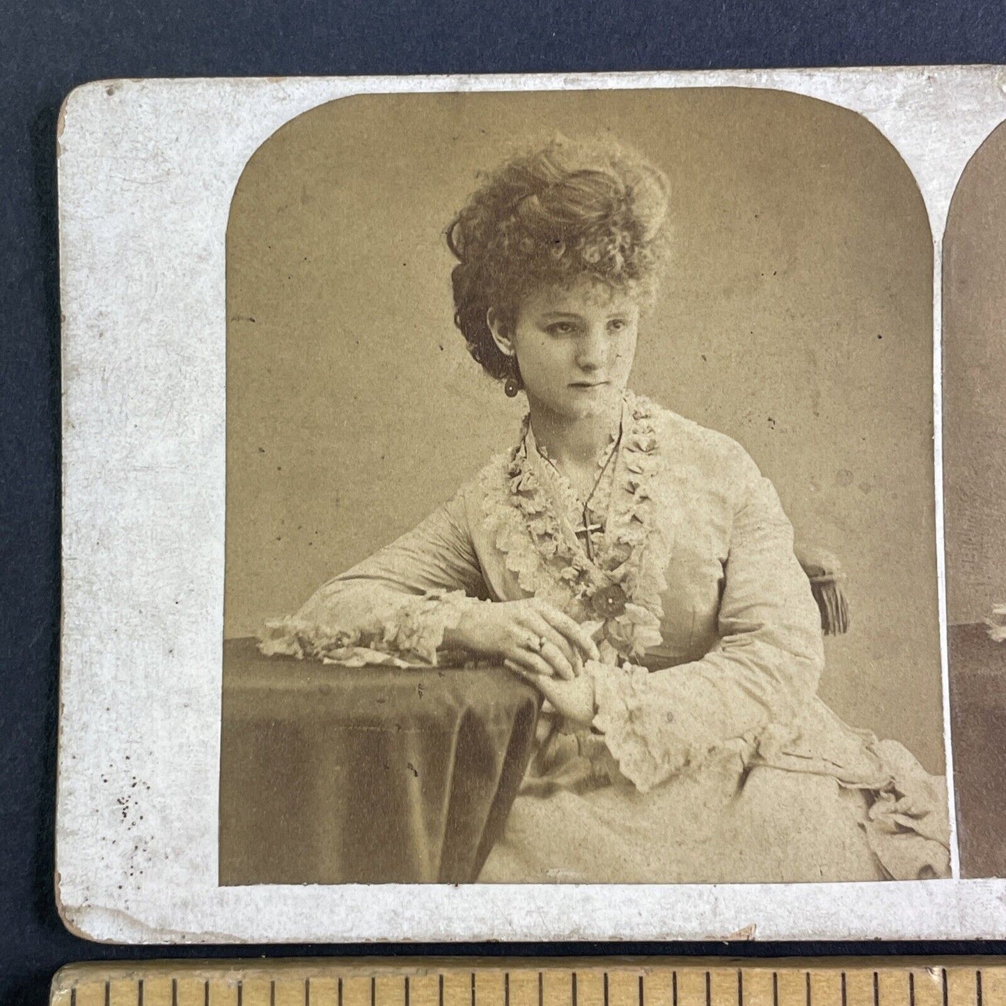Actress & Model Hermine Grevenberg Stereoview Antique c1875 X3589