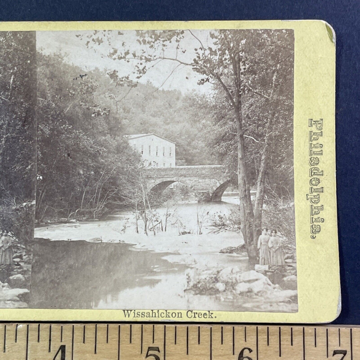 Wissahickon Valley Park Bridge Stereoview Philadelphia PA Antique c1875 X1297