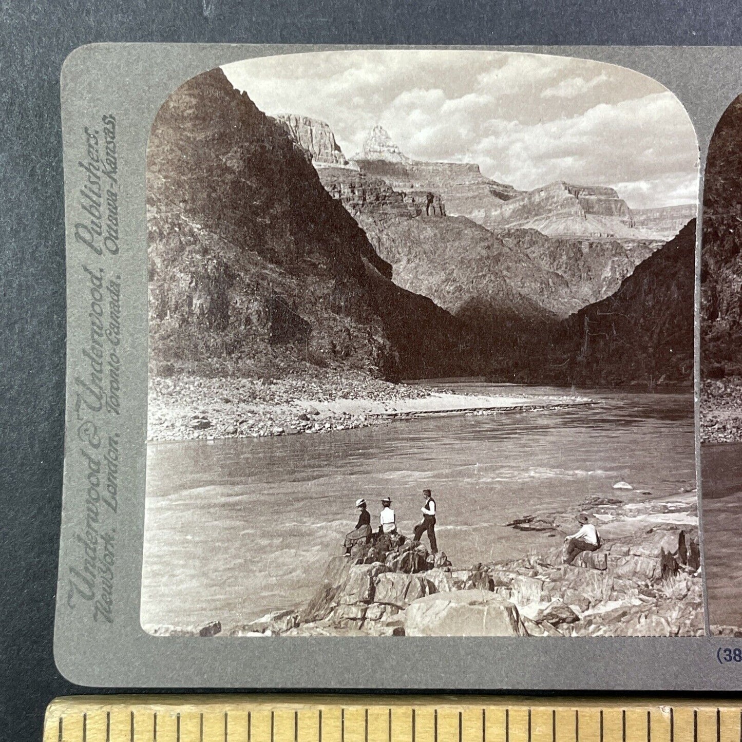 Pipe Creek Grand Canyon Arizona Stereoview Colorado River Antique c1903 Y519