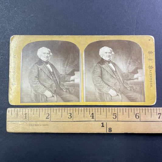 George Peabody Co-Founder JS Morgan Bank Stereoview Antique c1870s X2450