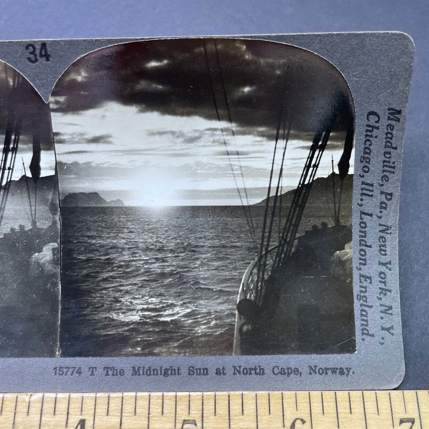 Antique 1910s North Cape Nordkapp Norway Stereoview Photo Card P2797