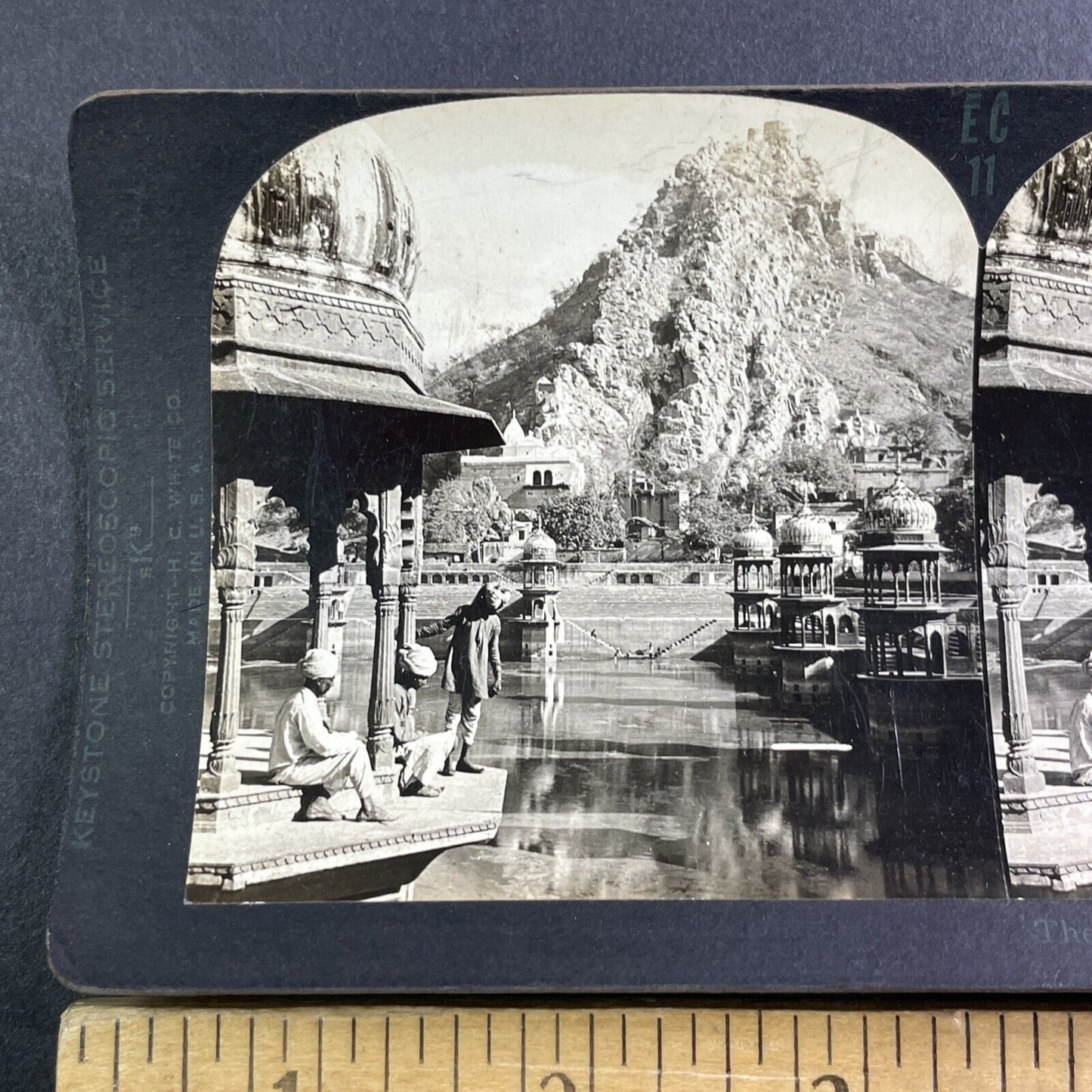 Optometrist Medical Eye Strength Training Stereoview Antique c1920s X1633